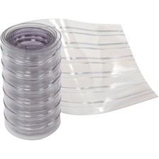 12" x 12' Scratch Resistant Ribbed Clear Strip for Strip Curtains Lot of 4