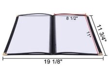 20 Pack Restaurant Menu Covers 8.5 X 11 Book Style 4 Pages 8 Views. Clear