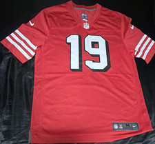 Nike San Francisco 49ers Samuel #19 NFL Jersey Red White Black Size M