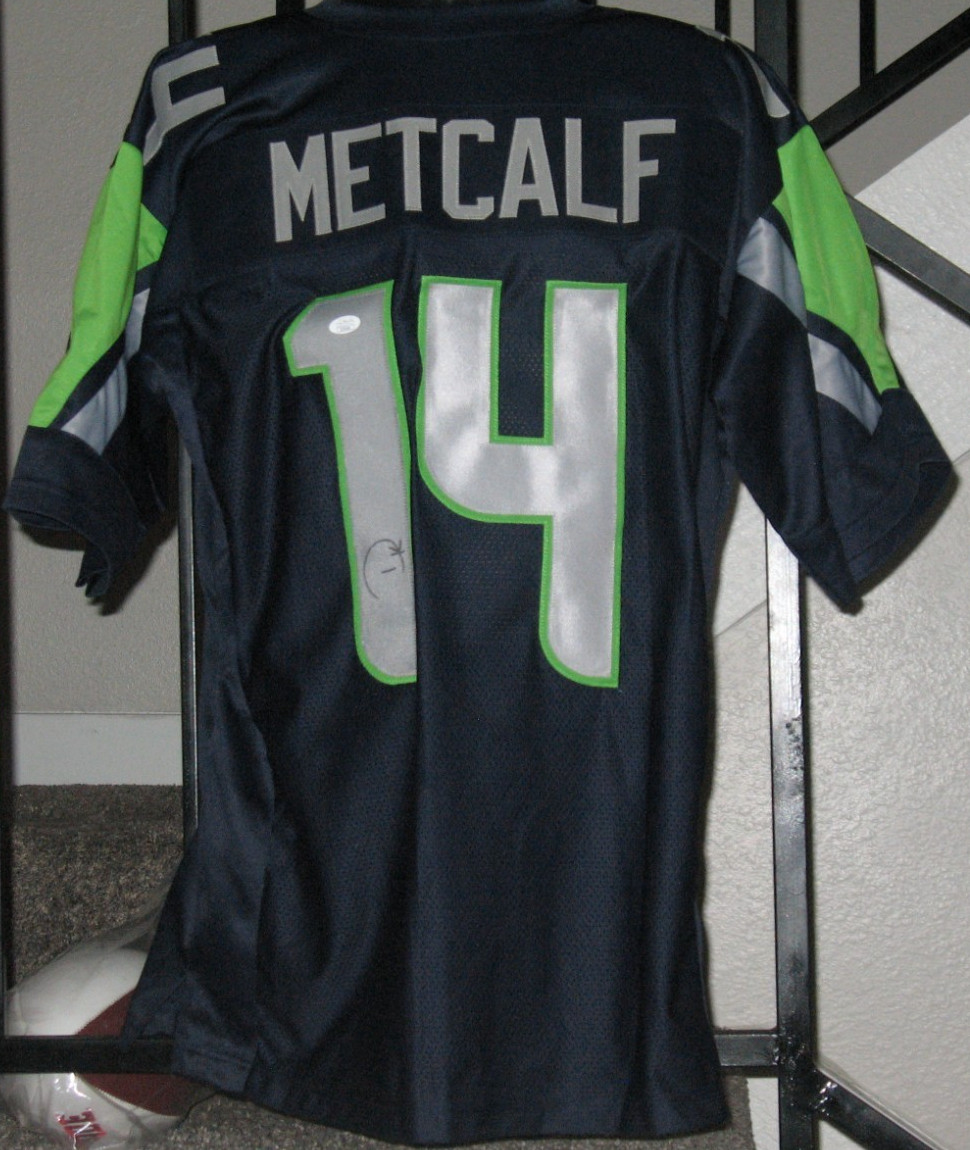 DK Metcalf Signed Autograph Custom Jersey JSA Certified XL Seahawks Auto