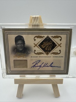 2011 Rickey Henderson Panini Prime Cuts Hats Off Auto Jersey Relic #'d 23/25  