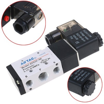 1 Stück Neue 5 Way 2 Position 1/4 '' Airtac Magnetventil 4V210-08 DC24V WGS Bt
