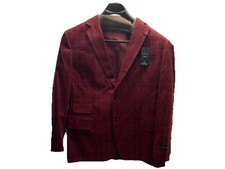 Stafford Men s Burgundy Sports Coat Size 44 In Short Classic Fit