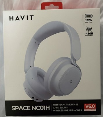 NEU Havit SPACE NC01H Hybrid Active Noise Cancelling Kopfhörer Bluetooth 