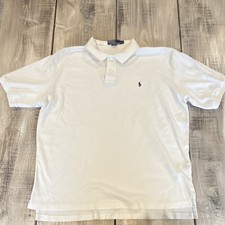 Polo Ralph Lauren White XL Men's Short Sleeve Collared Polo Shirt