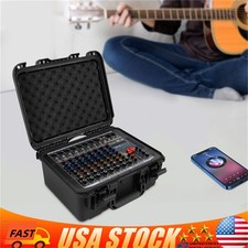 8 Channel Mixer Power Mixer Amplifier Tabletop Sound Mixing Console Dj Bluetooth