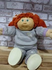 Vintage 1985 Cabbage Patch Kids Play Doll Red Yarn Hair Gray Outfit