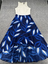 Vince Camuto Womens Maxi Dress Size 4 Sleeveless Blue Floral Summer