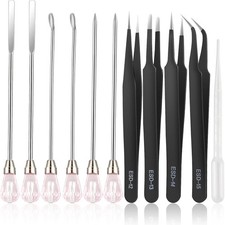 11 Pcs Resin Spoon Tools Kit-Metal Stir Sticks Resin Spoons Poke Needle with