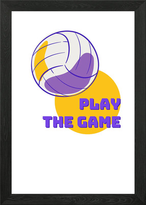 Gerahmtes Wandbild Volleyball Play The Game Poster Leinwanddruck Bild