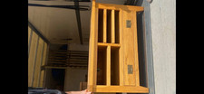 Solid Oak TV Cabinet , Freestanding, 2 Shelves Open Storage, 1 Long Drawer