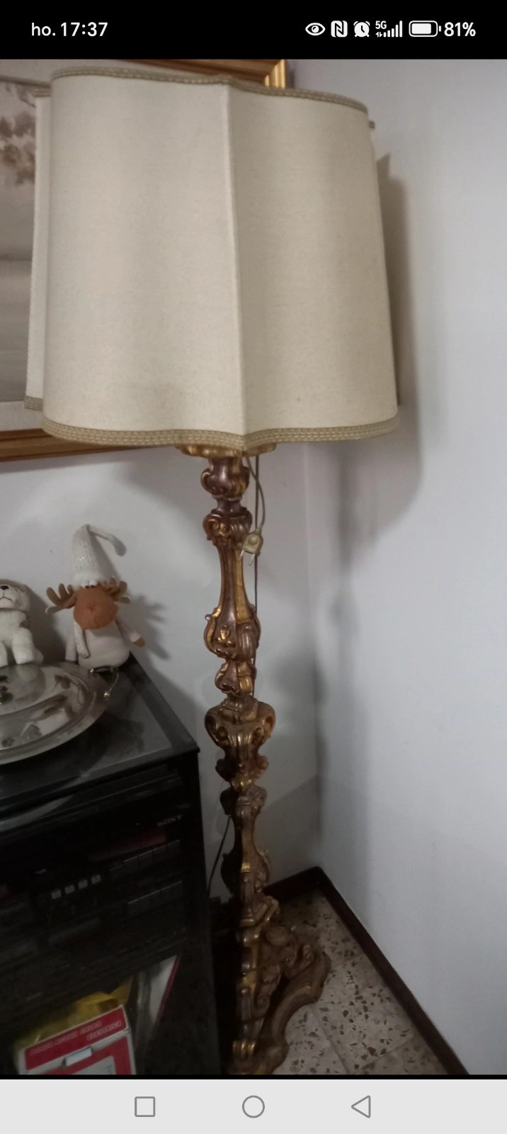 lampada da terra vintage nuova mai usata