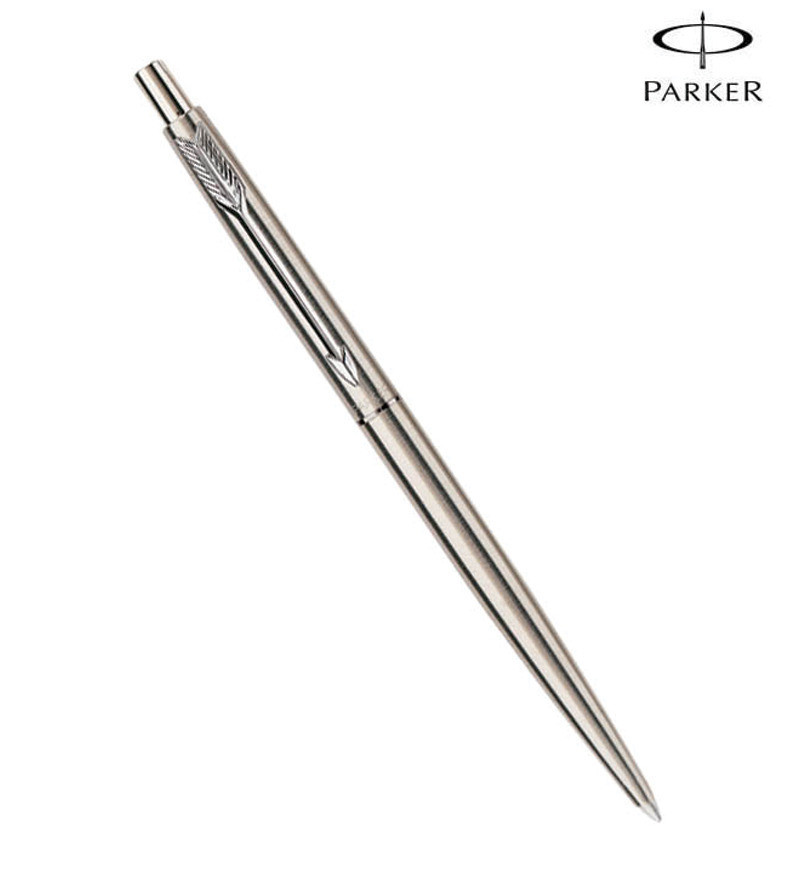 Parker Classic Stainless Steel CT Ball Point Pen Chrome Trim New Blue Fine Ink