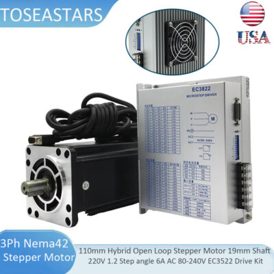 3Phase Nema42 110BYG Open-loop Stepper Motor 12-20Nm Drive Kit For CNC Engraver