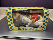 Vintage Friction Powered RACE DOG No. 6 Tin Toy, Made in Japan