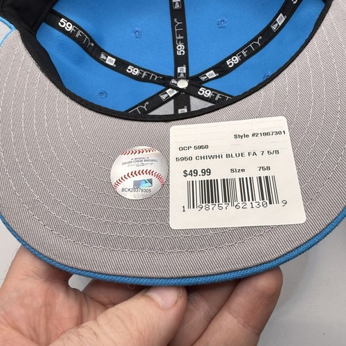 New Era 59Fifty Chicago White Sox Spring Collection Baby Blue Hat 7 5/8 New - Picture 5 of 5