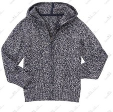 Gymboree Boys sz 7-8 "Woodland Party" Blue Marled Sweater Zip Hoodie NWT