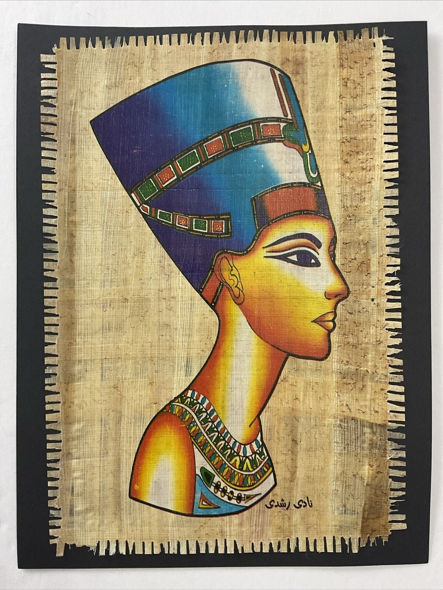 Queen Nefertiti Rare genuine Egyptian Papyrus Handmade 9x12” | eBay
