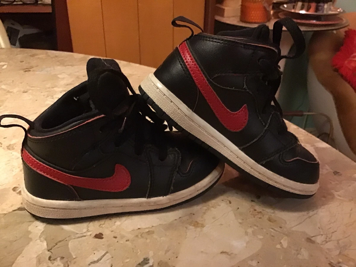 Nike 640735 Air Jordan 1 Mid Chicago Toddlers Kids 22 7 C Baby Sneakers Shoe