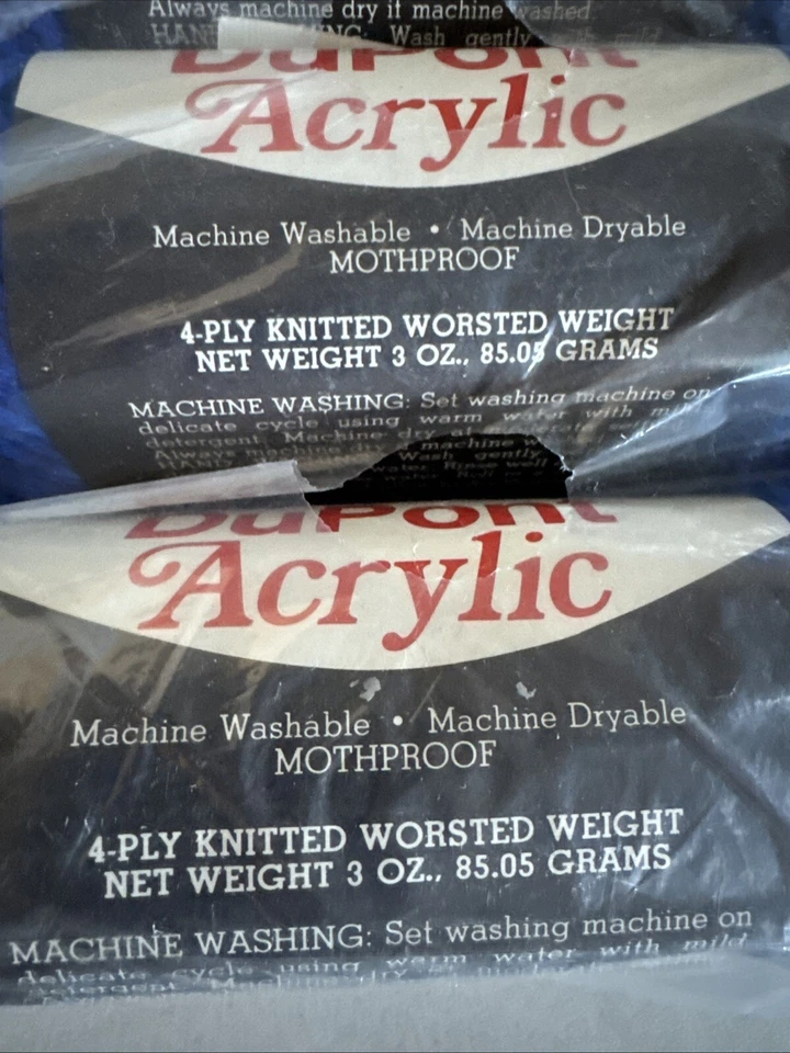 Spundola Royal Blue #618 Medium Weight #4 Yarn 85g 3oz Skeins Vintage- 6 Packs - Image 3 of 4