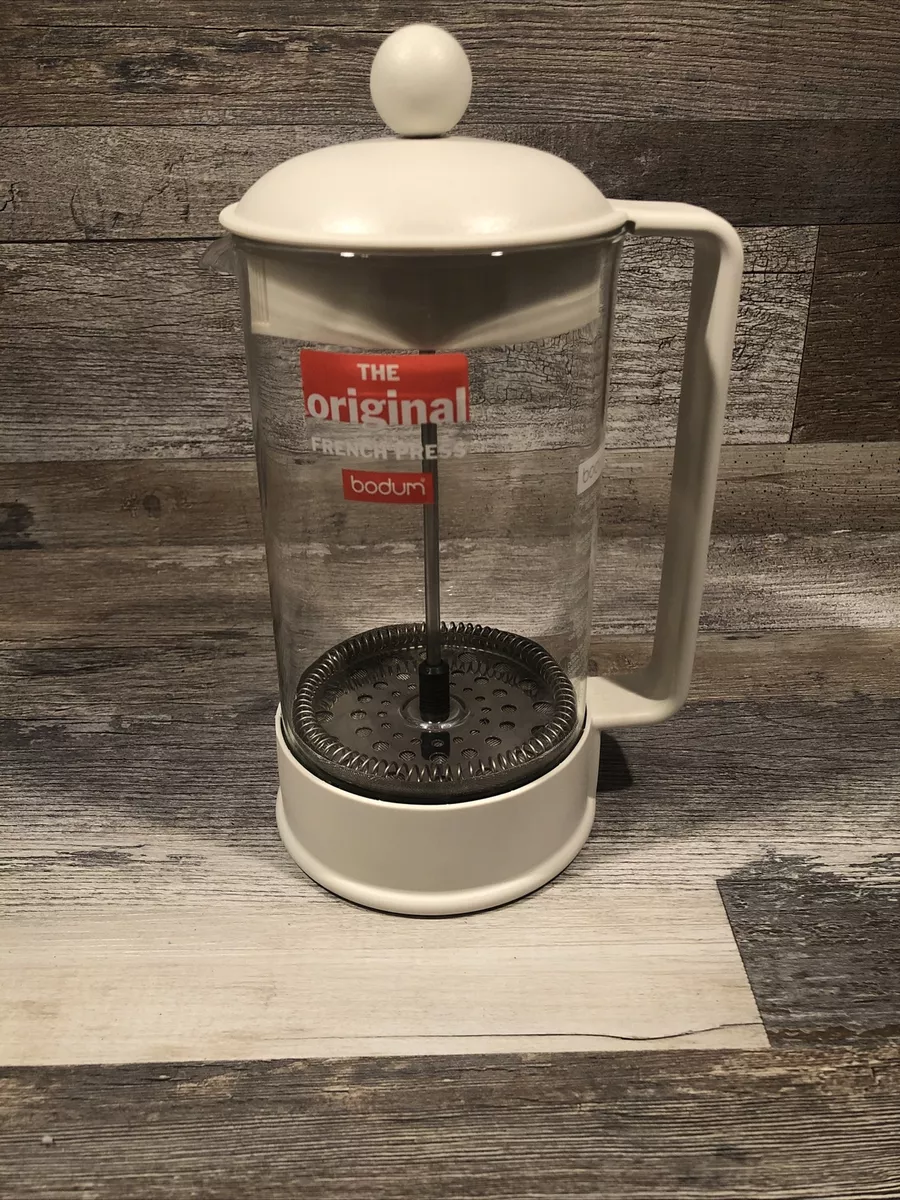 BODUM THE ORIGINAL FRENCH PRESS 1 CUP COFFEE MAKER WHITE