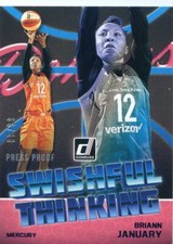 2019 Donruss WNBA BRIANN JANUARY Swishful Thinking Purple Press Proof #9/99 SP