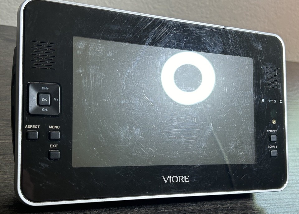 *UNTESTED* VIORE Model PLC7V96 7 INCH Black Portable LCD TV No