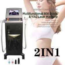 2IN1 755 1064 808nm Diode Picosecond Laser Hair Tattoo Removal ND Yag Machine