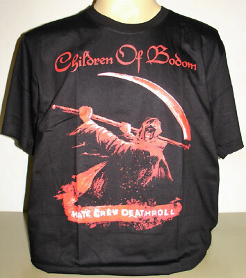 Children Of Bodom Tシャツ COBHC ヘイトクルー 赤黒 Children Of Bodom Hate Crew Deathroll T-Shirt Size S M XL 2XL 3XL