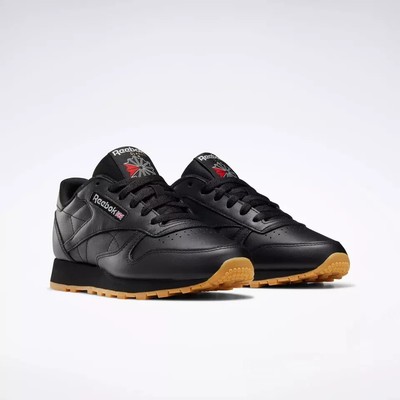Reebok Classic Leather 100008498 Sneakers Women's Black Gum Running Shoes NR9535