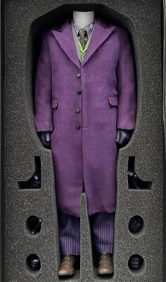 1/6 TOPO TP007 Batman Joker Heath Ledger Purple Overcoat Suit Set