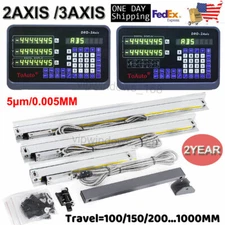 TOAUTO Mill Lathe Dro Linear Glass Scale 4''-40" Digital Readout 2Axis 3Axis,US