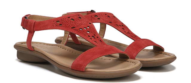 naturalizer red sandals