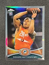 2012 Topps Chrome Football Refractor Rishard Matthews Miami Dolphins RC #204
