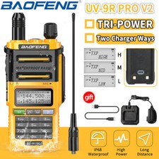 Baofeng UV-9R PRO V2 Walkie Talkie Long Range V/UHF Ham Two Way Radio UP 9R PLUS