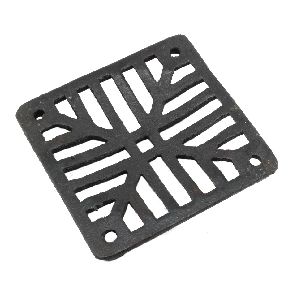 Grate Drain Cove Square Heavy Duty Outside Gully Grid 5" 6" 7" 8" 9" Black Cast
