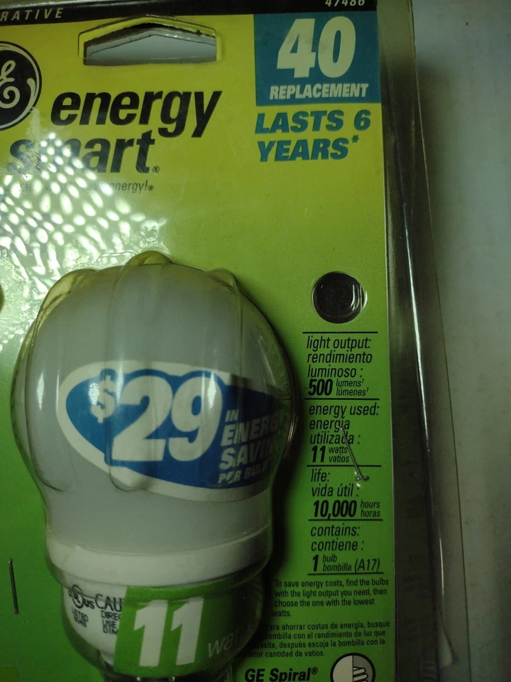 GE 47486 11W = 40W Replacement Ceiling Fan Bulb Soft White - Image 2 of 4