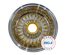 Single14x7 Zenith Style 72 Sl Gold Nip Hub W Chrome Hr Ww Tire Adapter