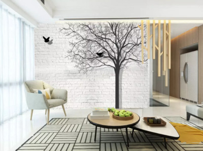 3D Branch Bird 10548NA Wallpaper Wall Mural Removable Self-adhesive Fay