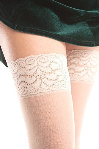 ITA-MED Graduated Compression Thigh Highs Stockings (Sheer, Lace Top w/Silicone  - 第 1/6 張圖片