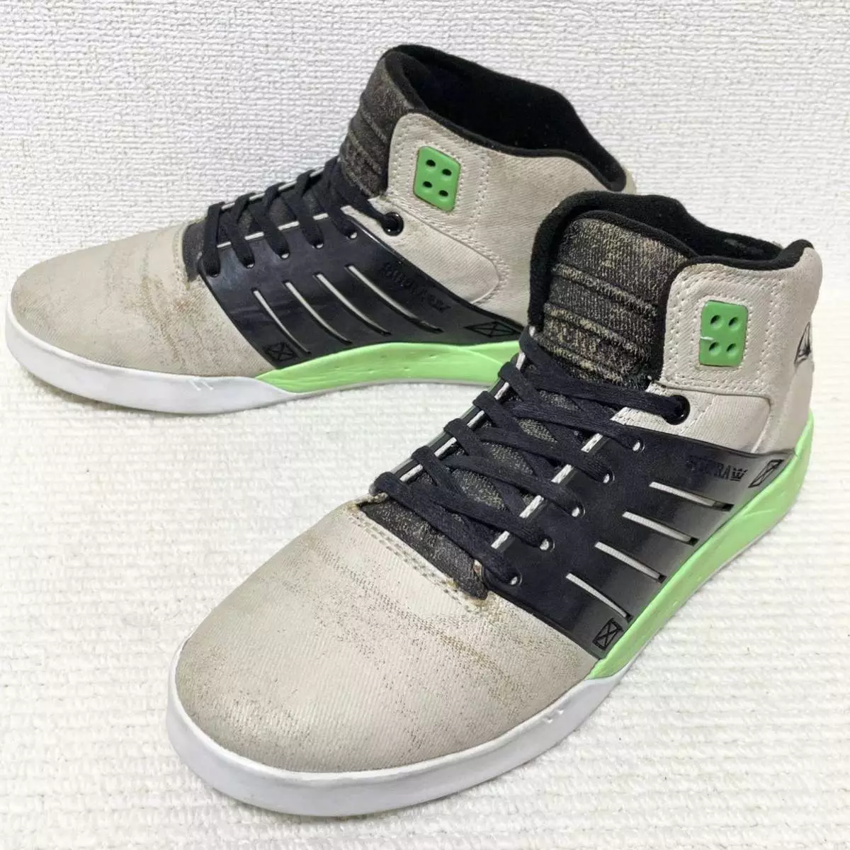 Supra SKYTOP 3 sneaker beige green US 10 Used F S eBay