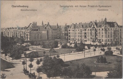 (RB)2024-132 (RSc) Postcard Photo Field Post Charlottenburg Kaiser Friedrich-Gymn. 1917