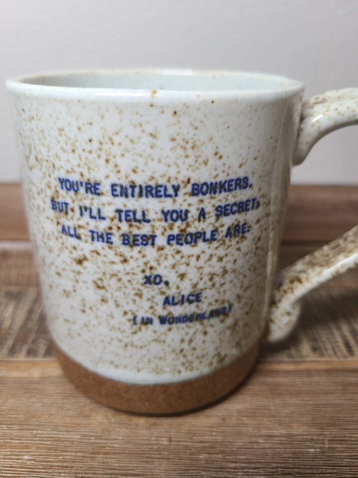 Puzzles in Wonderland Book + Alice Pottery  Mad Hatter Cheshire Cat Mug Mugs - Image 2 of 4