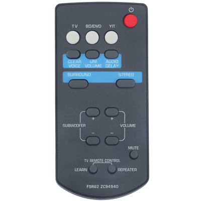 FSR62 ZC94940 Replace Remote Control for Yamaha Front Surround