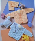 (102)Knitting Pattern To Make- Baby Children's DK Cardigans Hat & Scarf  12"-22"