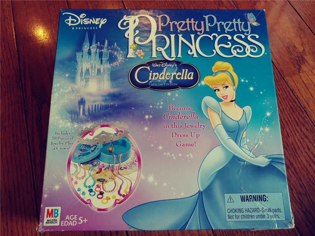 Disney Pretty Princess Board Game Cinderella 2005 EUC Complete Dress Up  Jewelry | eBay