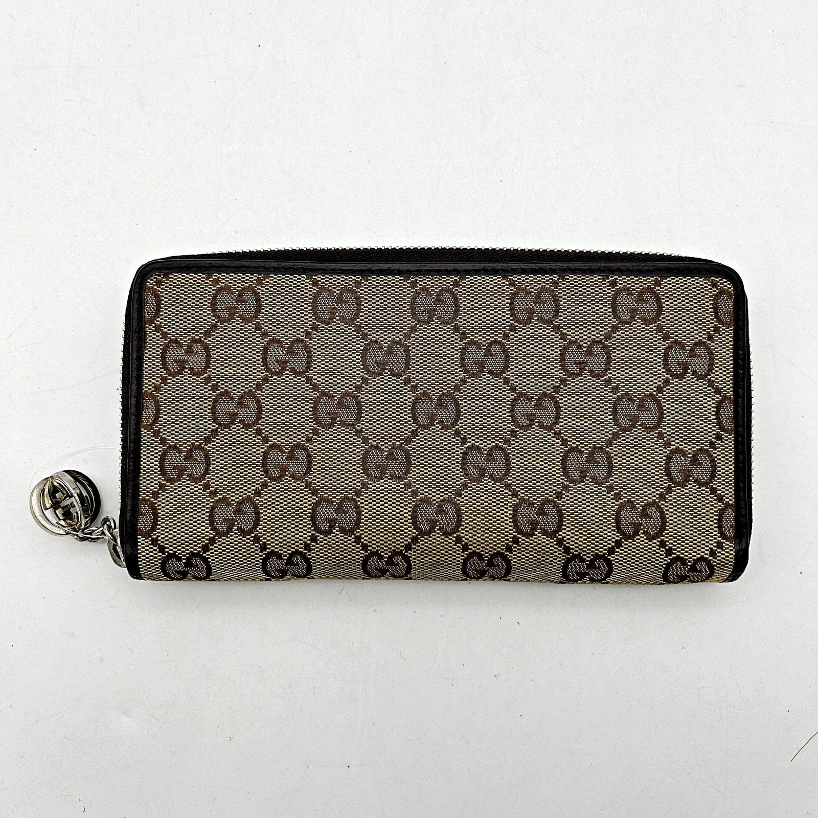 Portefeuille GUCCI GG Supreme Monogram Kingsnake zippé autour noir gu8810cc
