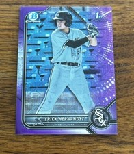 2022 Bowman Chrome Mega Box ERICK HERNANDEZ Purple Refractor BCP-181 /250
