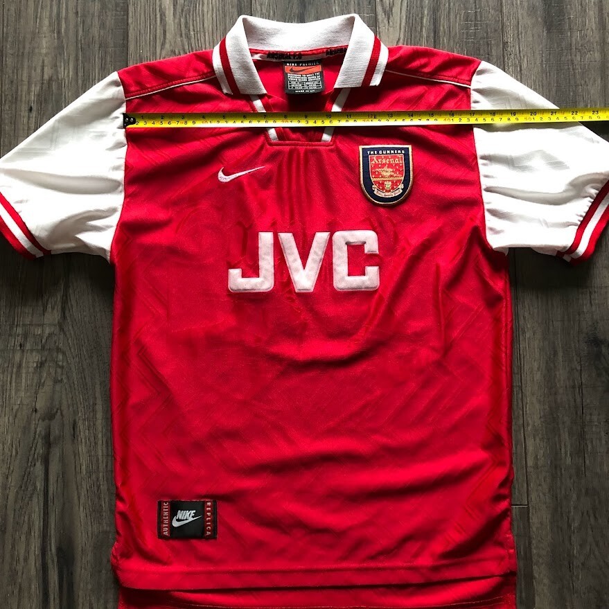 Original 1996- 1998 ARSENAL JVC RED & WHITE HOME SHIRT | eBay UK