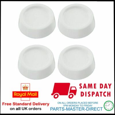 4er PACK WÄSCHETROCKNER SHOCK ANTI VIBRATION GUMMIFÜSSE IN WEISS pmd